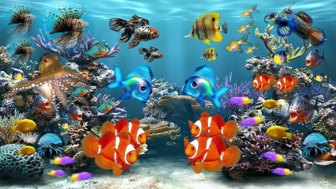 ジグソーパズルのヒント：熱帯魚たちの世界