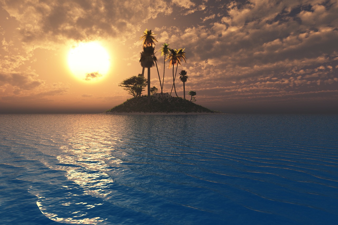 JigsawPuzzle's design:Deserted Island and Sunset