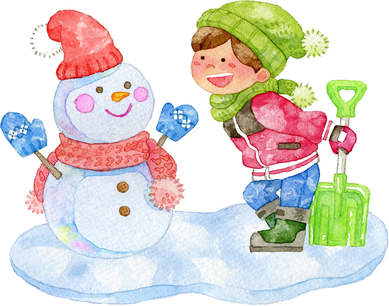ジグソーパズルのヒント:雪だるまと会話