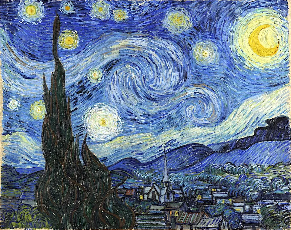 ジグソーパズルのヒント：星月夜（The starry night）by ゴッホ