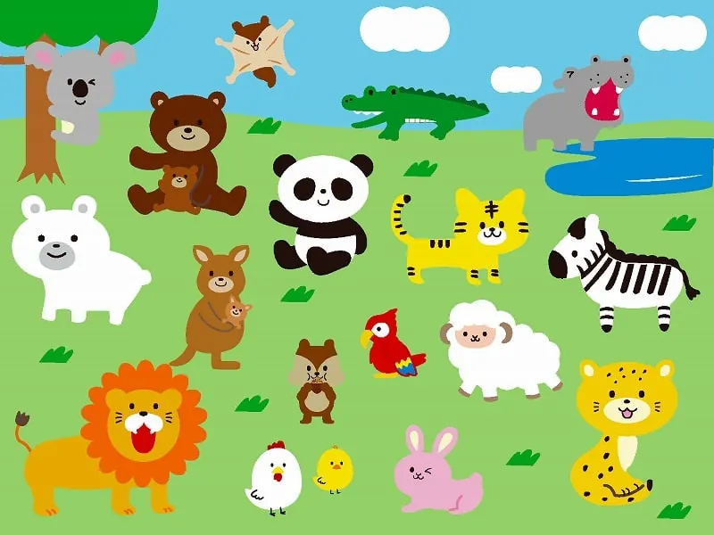 ジグソーパズルのヒント:楽しい動物園