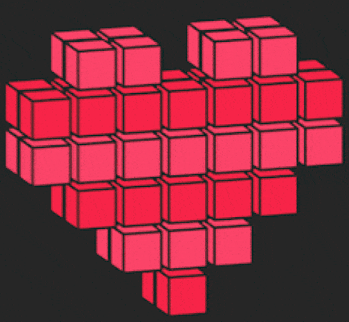 JigsawPuzzle's design:Heart Formed by Blocks