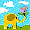無料ジグソーパズルゲーム「可愛いゾウさん」