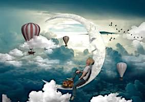 Free Online Jigsaw Puzzle:Boy Talking to the Moon