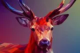 無料ジグソーパズルゲーム「正面を向く鹿」