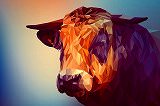 Free Online Jigsaw Puzzle 'Cool-looking bull'