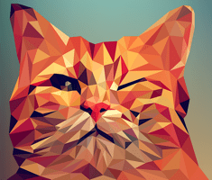 Free Online Jigsaw Puzzle:Winking cat