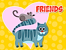 Free Online Jigsaw Puzzle:Mouse on a Cat's Tail