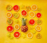 Free Online Jigsaw Puzzle:Pineapple & Orange
