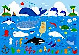 Free Online Jigsaw Puzzle:Illustration of Sea Creatures