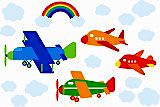 Free Online Jigsaw Puzzle:Illustration of Airplanes