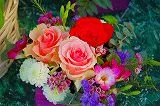 無料ジグソーパズルゲーム「薔薇のフラワーアレンジメント」