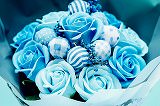 Free Online Jigsaw Puzzle:Blue Flower Arrangement