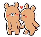 無料ジグソーパズルゲーム「ラブラブなクマのカップル」