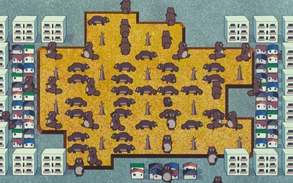ジブリ『平成狸合戦ぽんぽこ』のジグソーパズル024 (無料ブラウザゲーム)