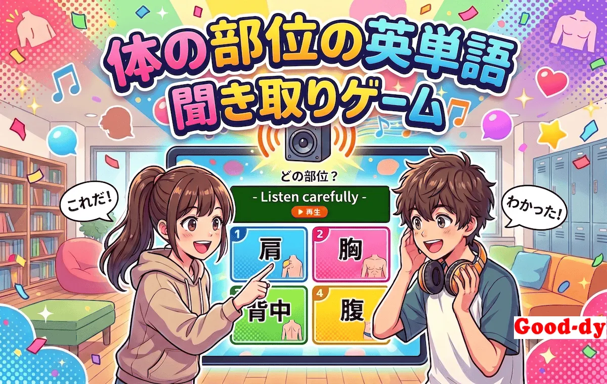 英単語 聞き取りゲーム（体の部位の英単語）