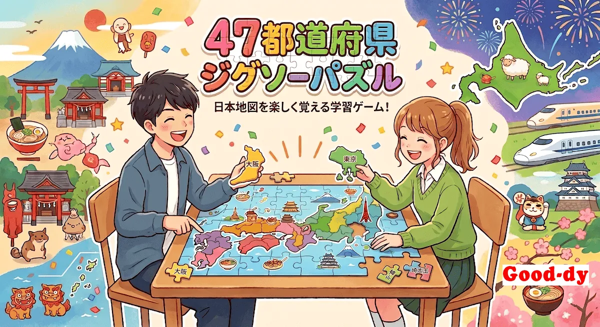 47都道府県の地図ジグソーパズル