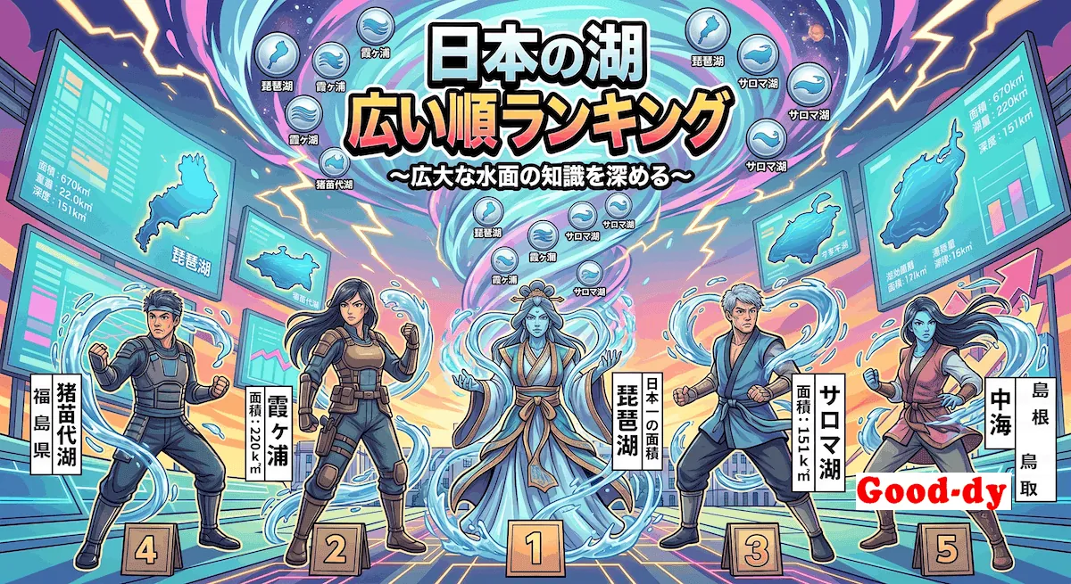 日本の湖 広い順 早押し「面積 TOP10」