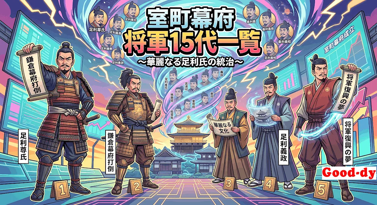 室町幕府 将軍 15代 早押し「尊氏 → 義昭」