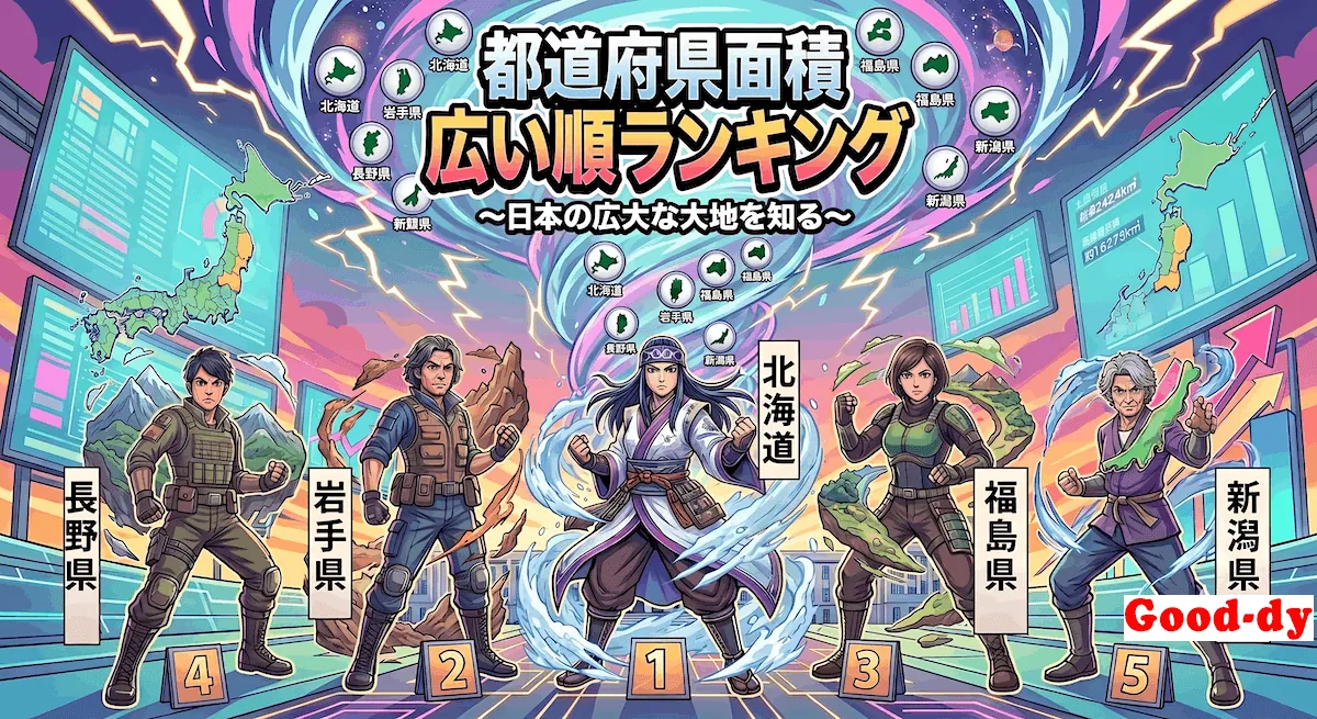 都道府県の面積 広い順 早押し「TOP24」
