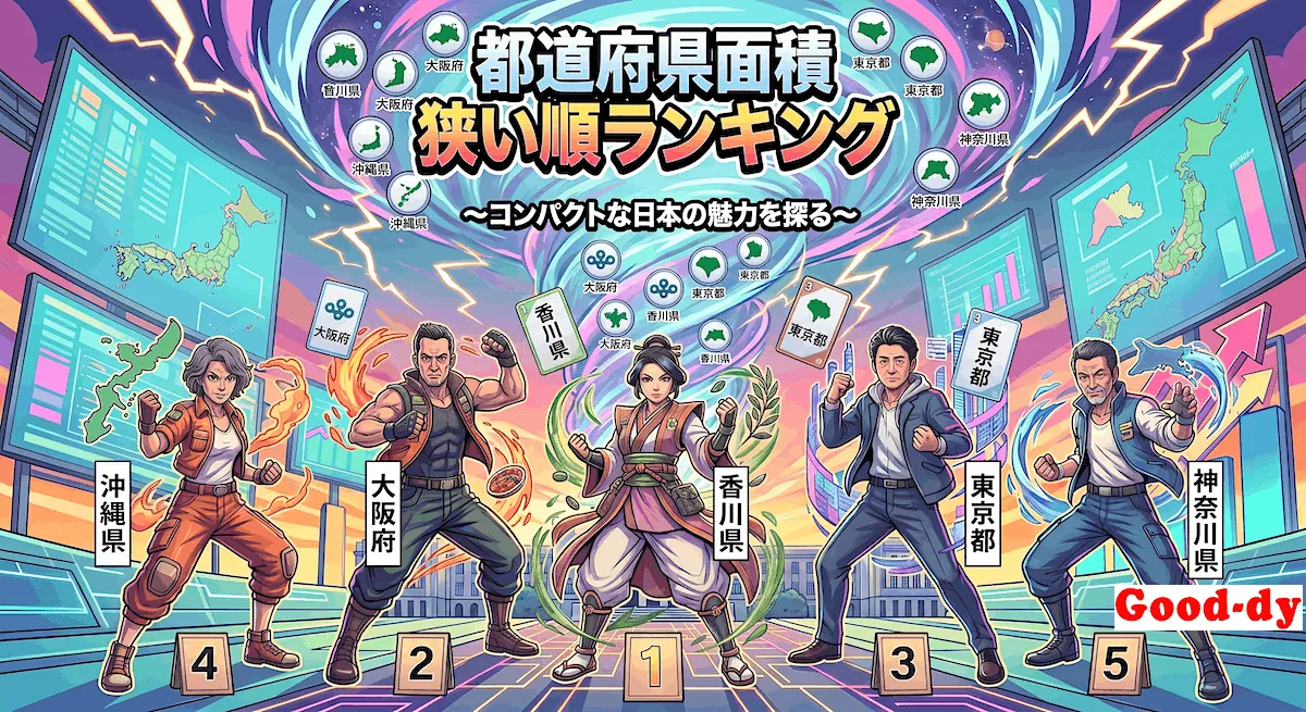 都道府県の面積 狭い順 早押し「TOP24」