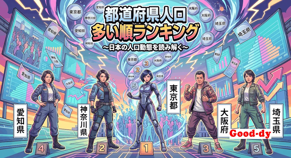 都道府県の人口 多い順 早押し「TOP10(2024年)」