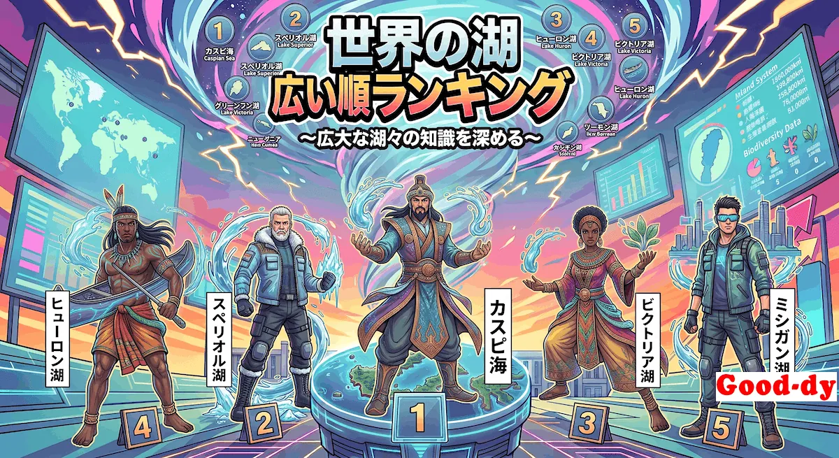 世界の湖 広い順 早押し「面積 TOP10」