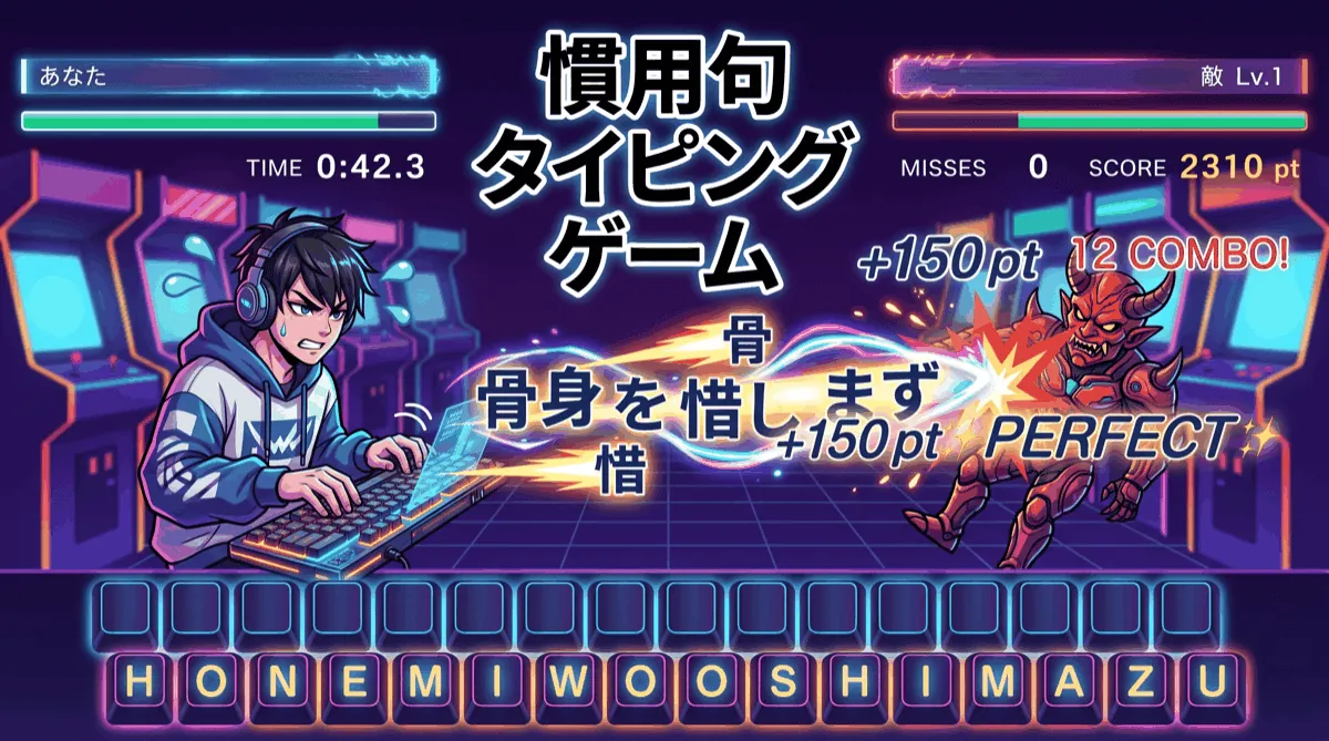 慣用句格闘タイピングゲーム（無料）