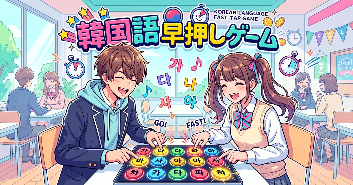이 → 아 早押しゲーム「ハングルの母音の順番」
