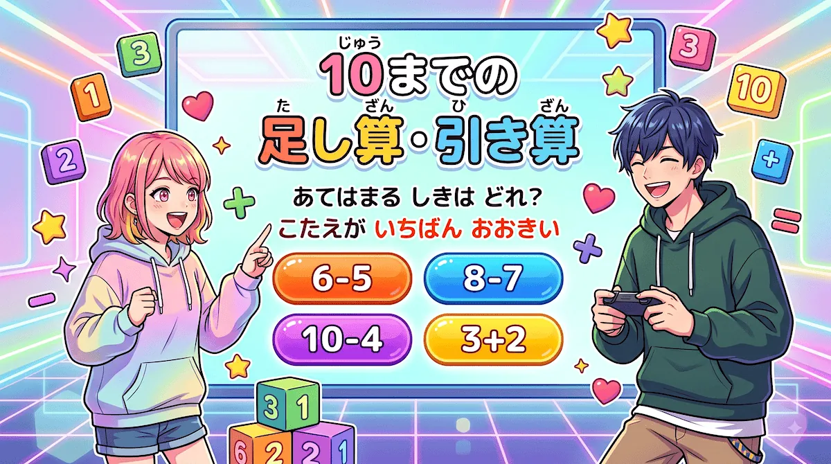 10までの足し算・引き算