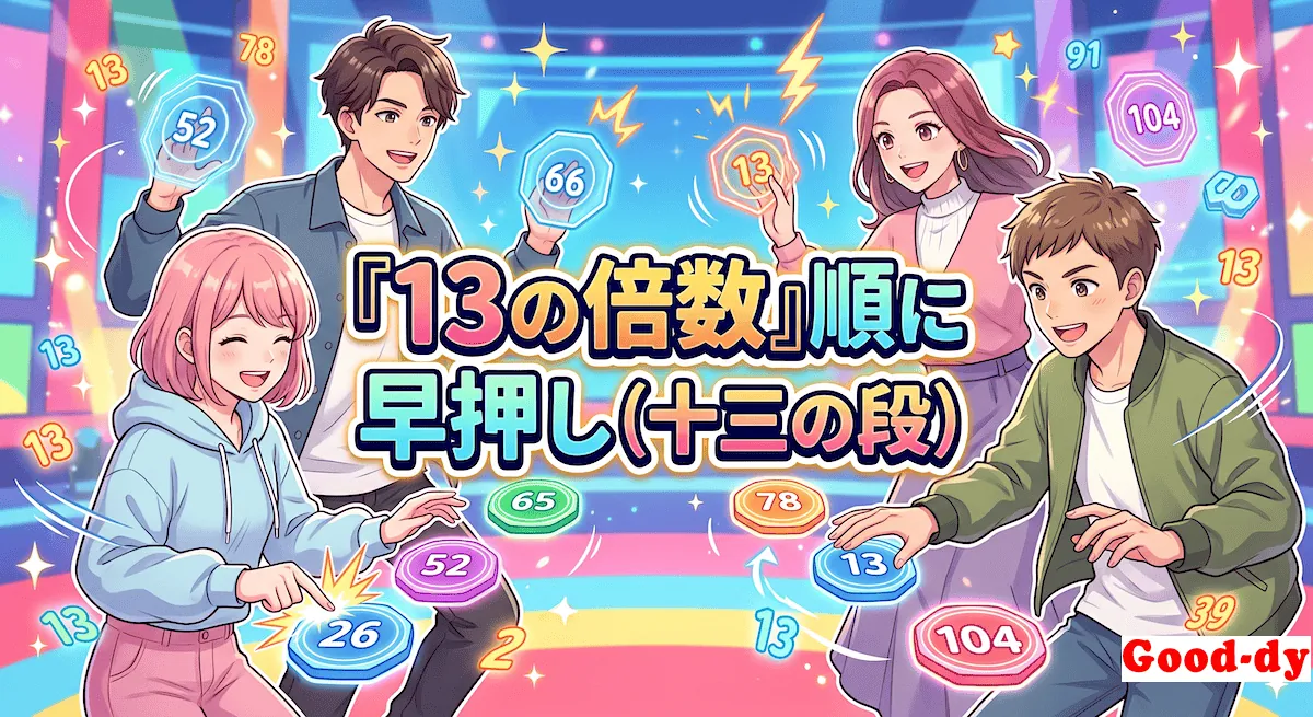 13の倍数 早押しゲーム「13の段の掛け算」