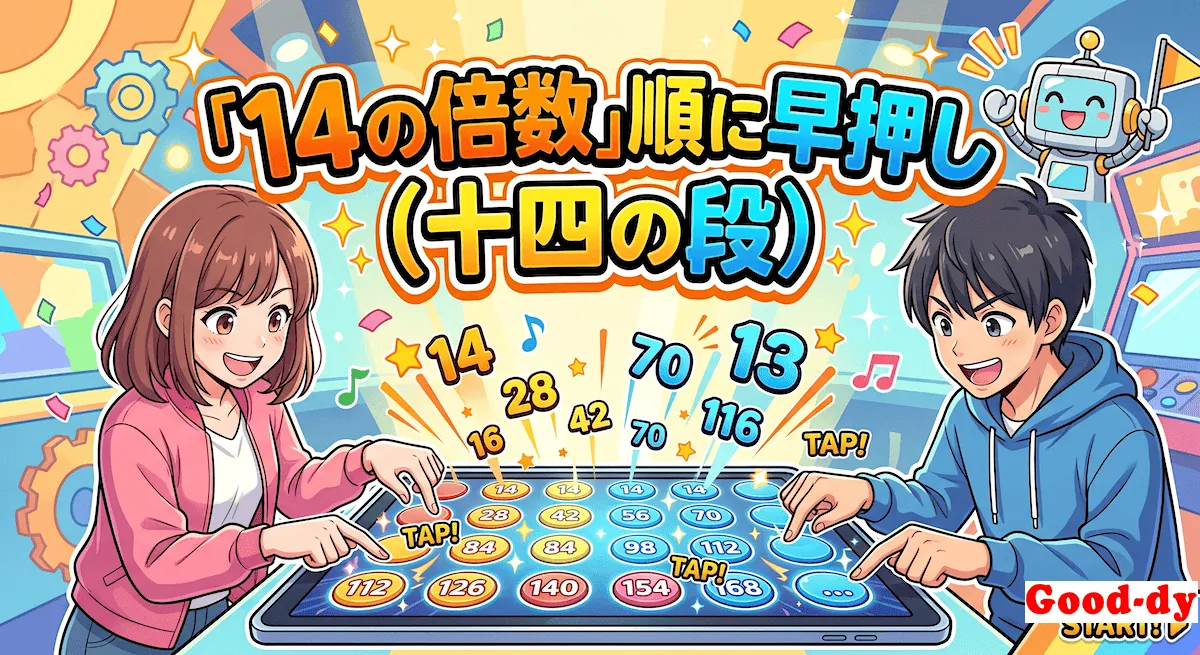 14の倍数 早押しゲーム「14の段の掛け算」