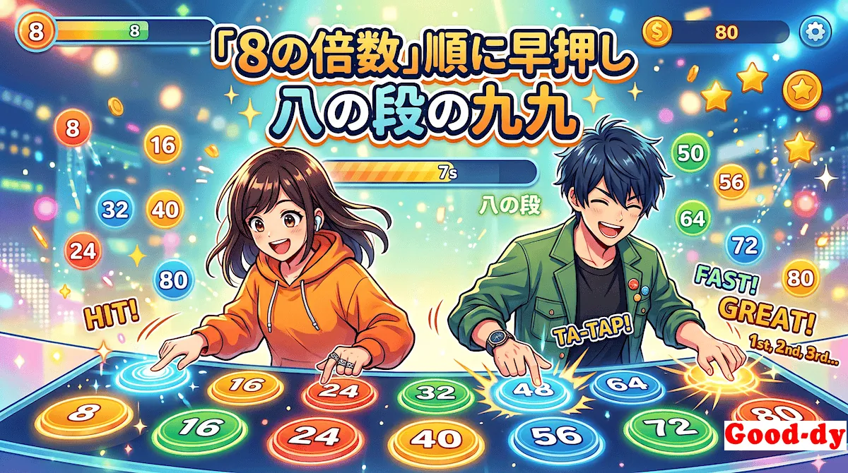 8の倍数 早押しゲーム「8の段 九九」