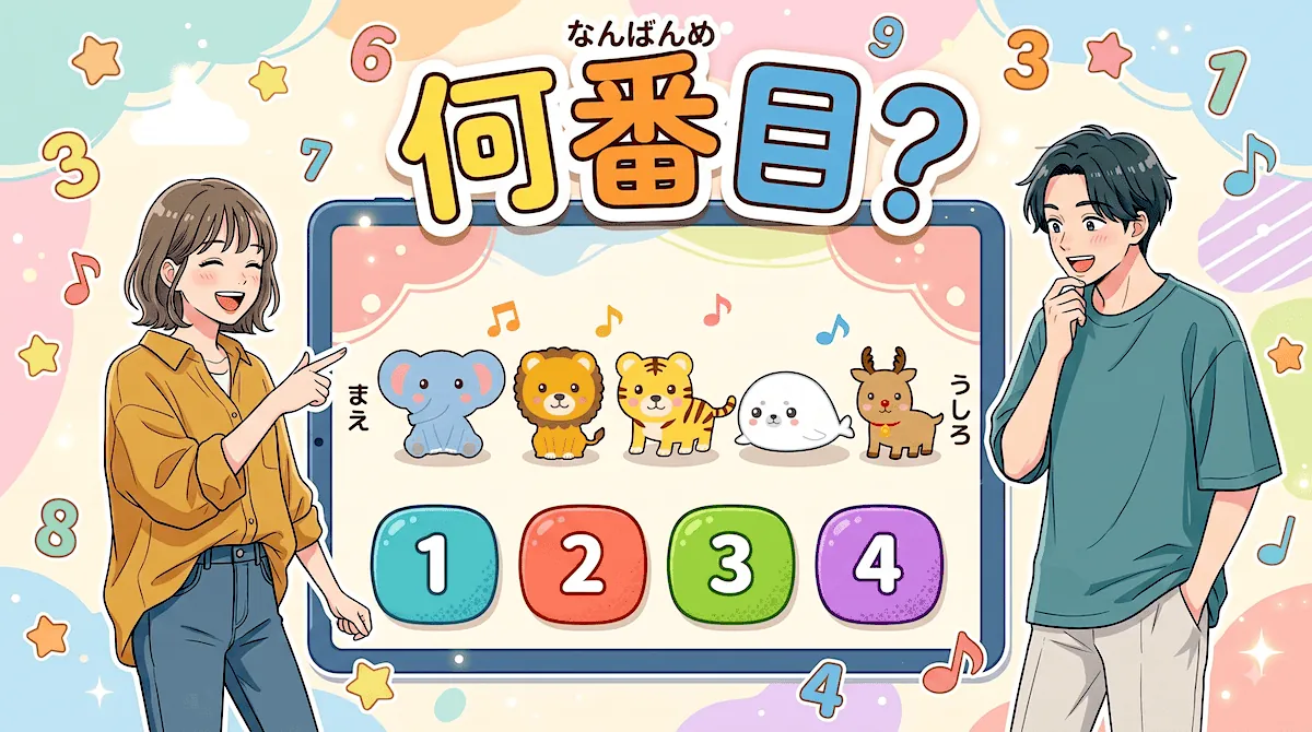 なんばんめ?「前から・後ろから の 算数ゲーム」
