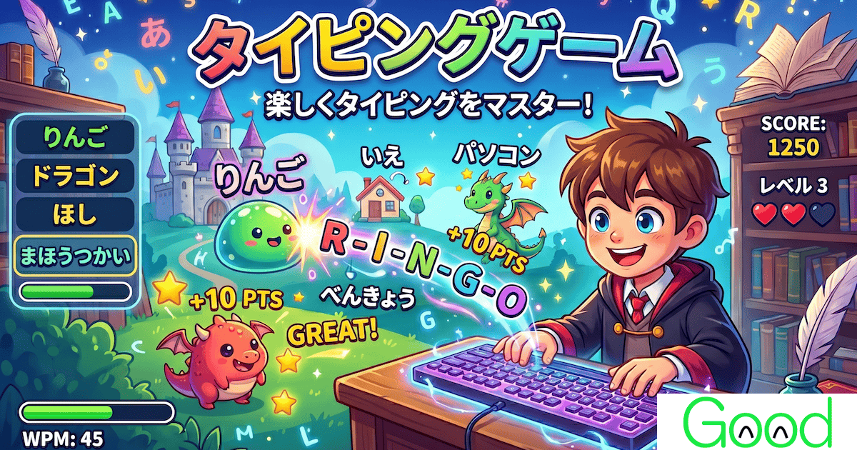 無料タイピングゲーム一覧(格ゲーや落ち物パズルなど面白いタイピングが多数)